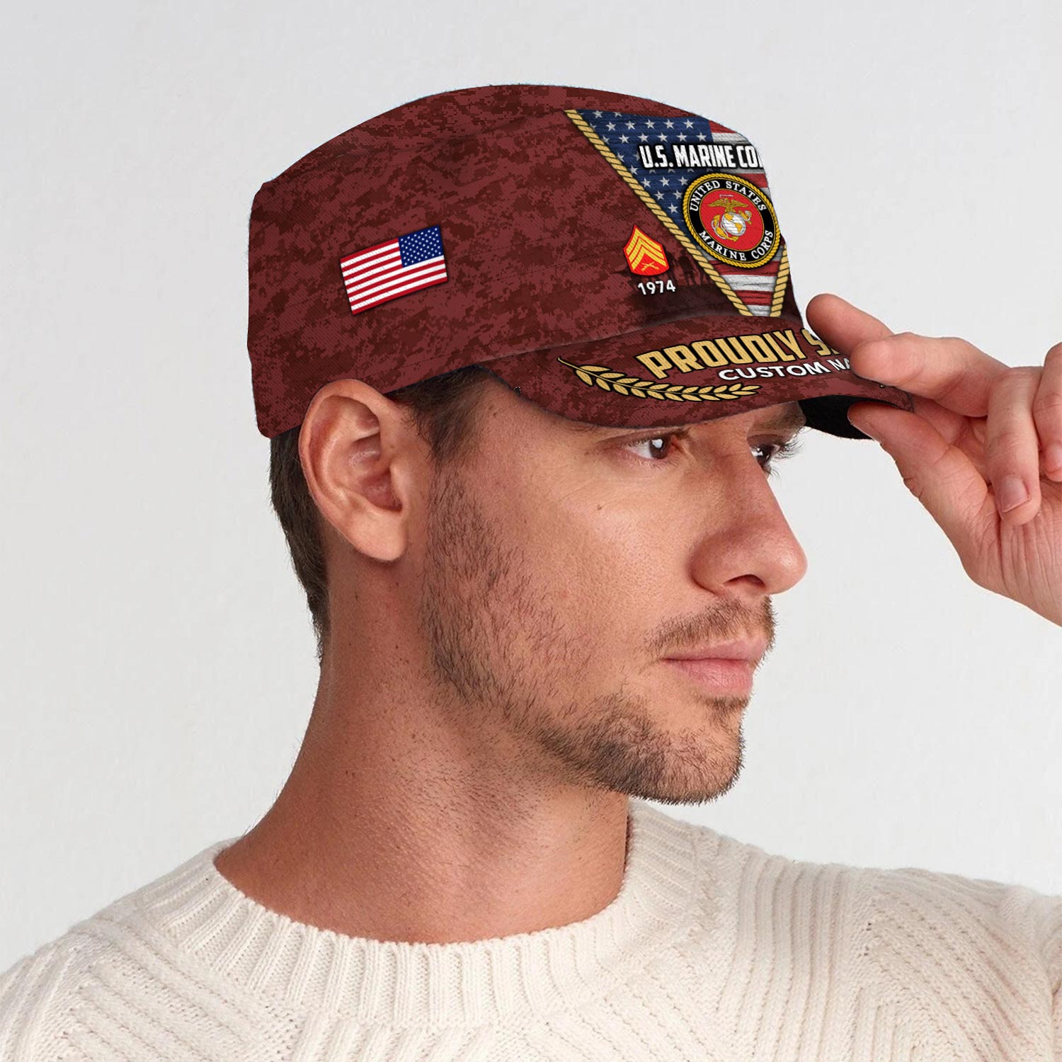US Marine Corps, E 2 Marines Private First Class - Military Cap - Image 3