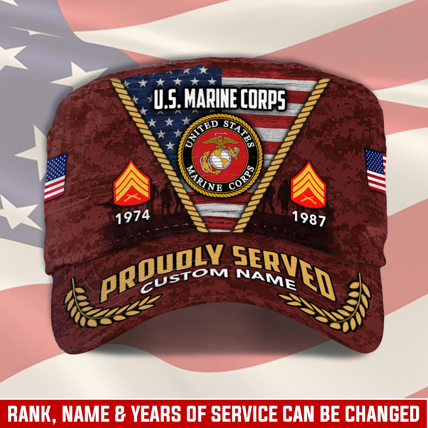 US Marine Corps, E 2 Marines Private First Class - Military Cap