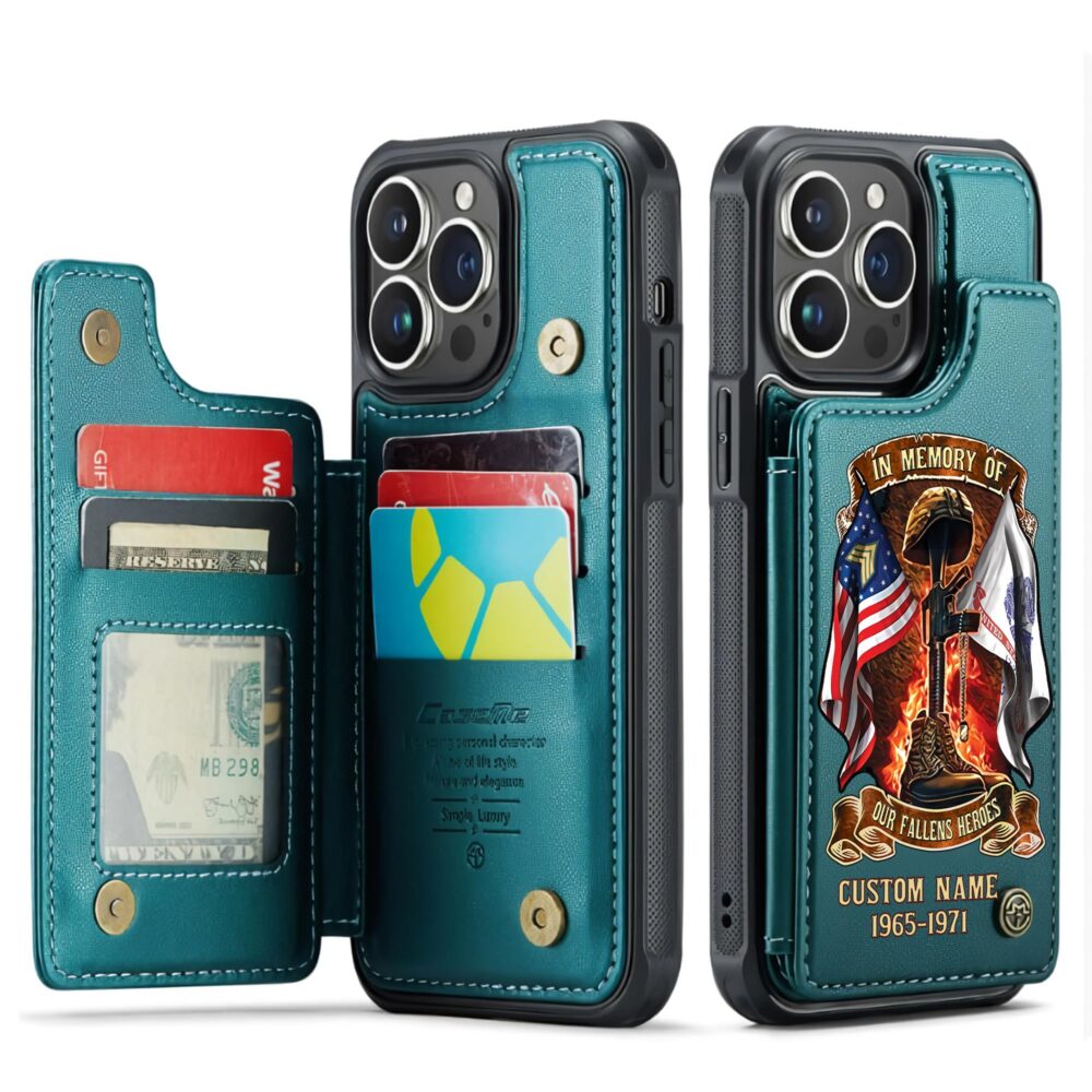 US Army, Honoring All Who Served - Leather Flip Phone Case - Image 5