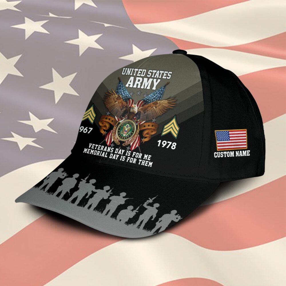 US Army, American By Birth, Veteran By Choice - Classic Cap - Image 2
