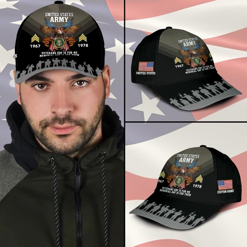 US Army, American By Birth, Veteran By Choice - Classic Cap - Image 3