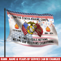 US Marine Corps, No One Fights Alone - Flying Flag 3×5 Feet(90×150 Cm)