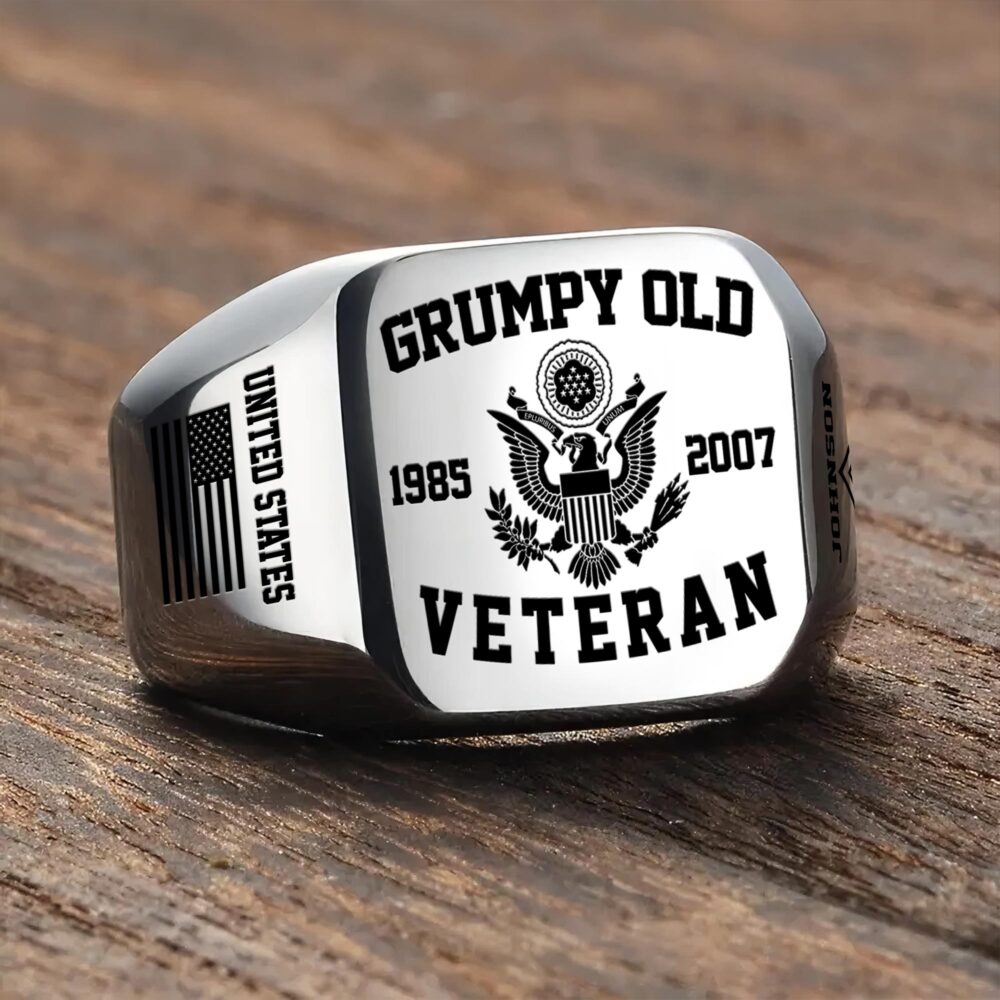 US Army, E 5 Army Specialist - Engraved Men's Ring - Image 3