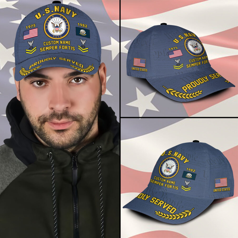 US Navy, E 8 Gold - Classic Cap - Image 3