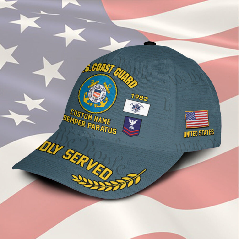 US Coast Guard, E 4 Gold - Classic Cap - Image 2