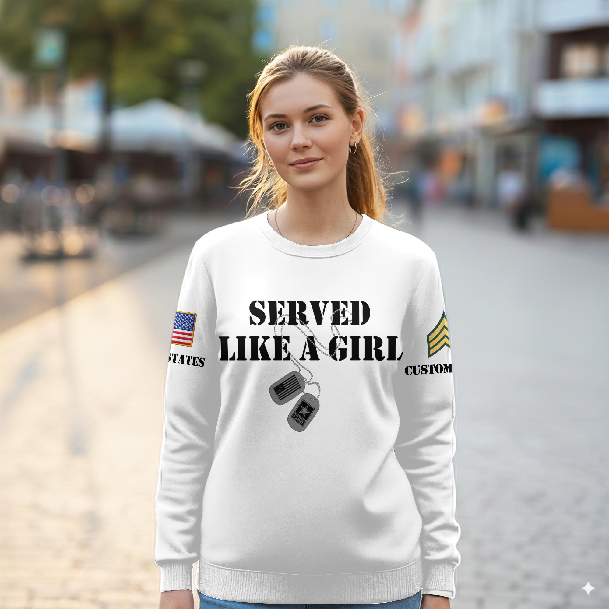 US Army, Served With Pride - Women Sweatshirt - Image 2