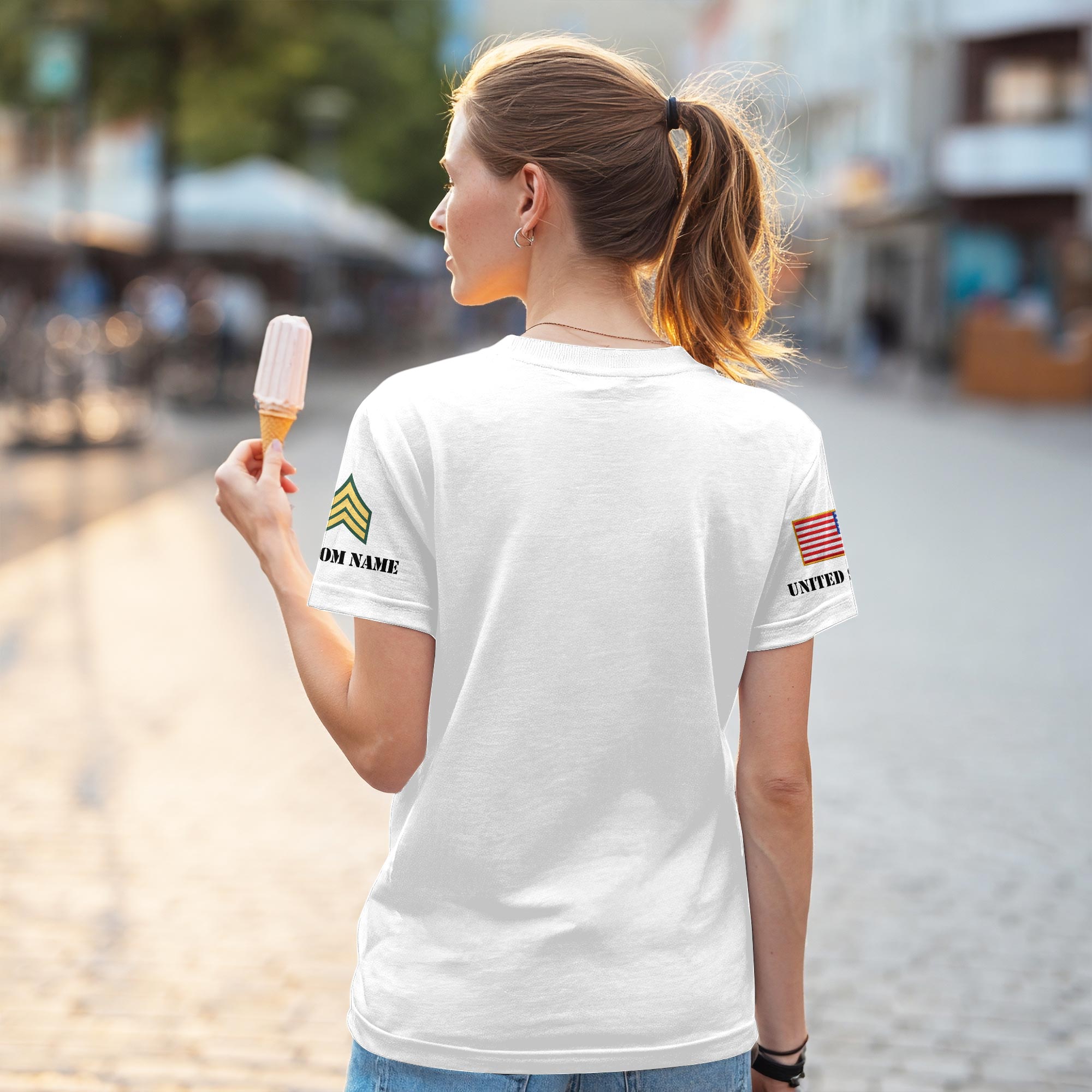 US Army, E 8 Army Master Sergeant - Women T-Shirt - Image 3