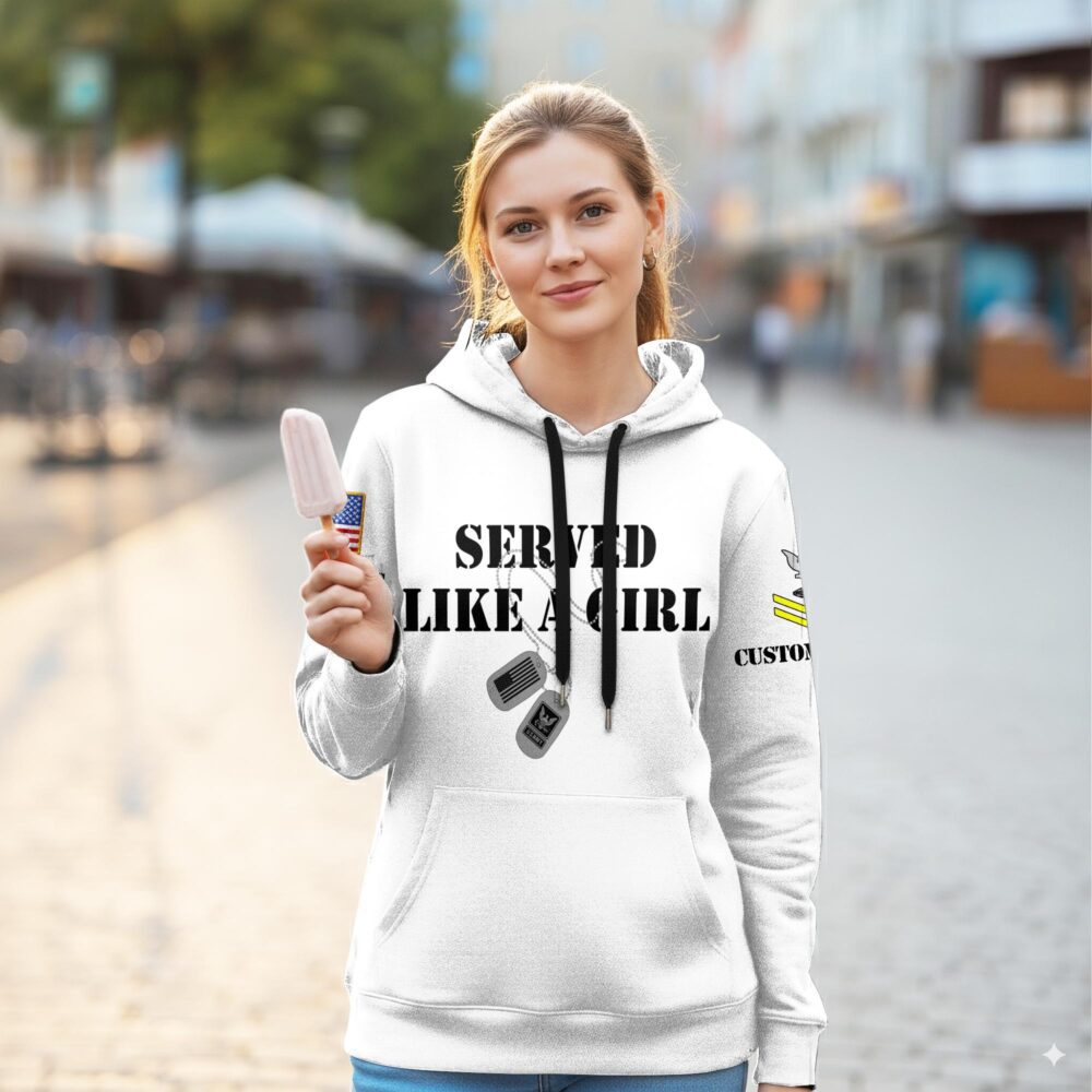 US Navy, E 3 White - Women Hoodie - Image 2