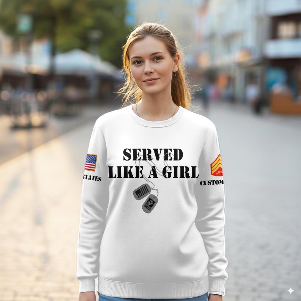US Marine Corps, E 8 Marines First Sergeant - Women Sweatshirt - Image 2