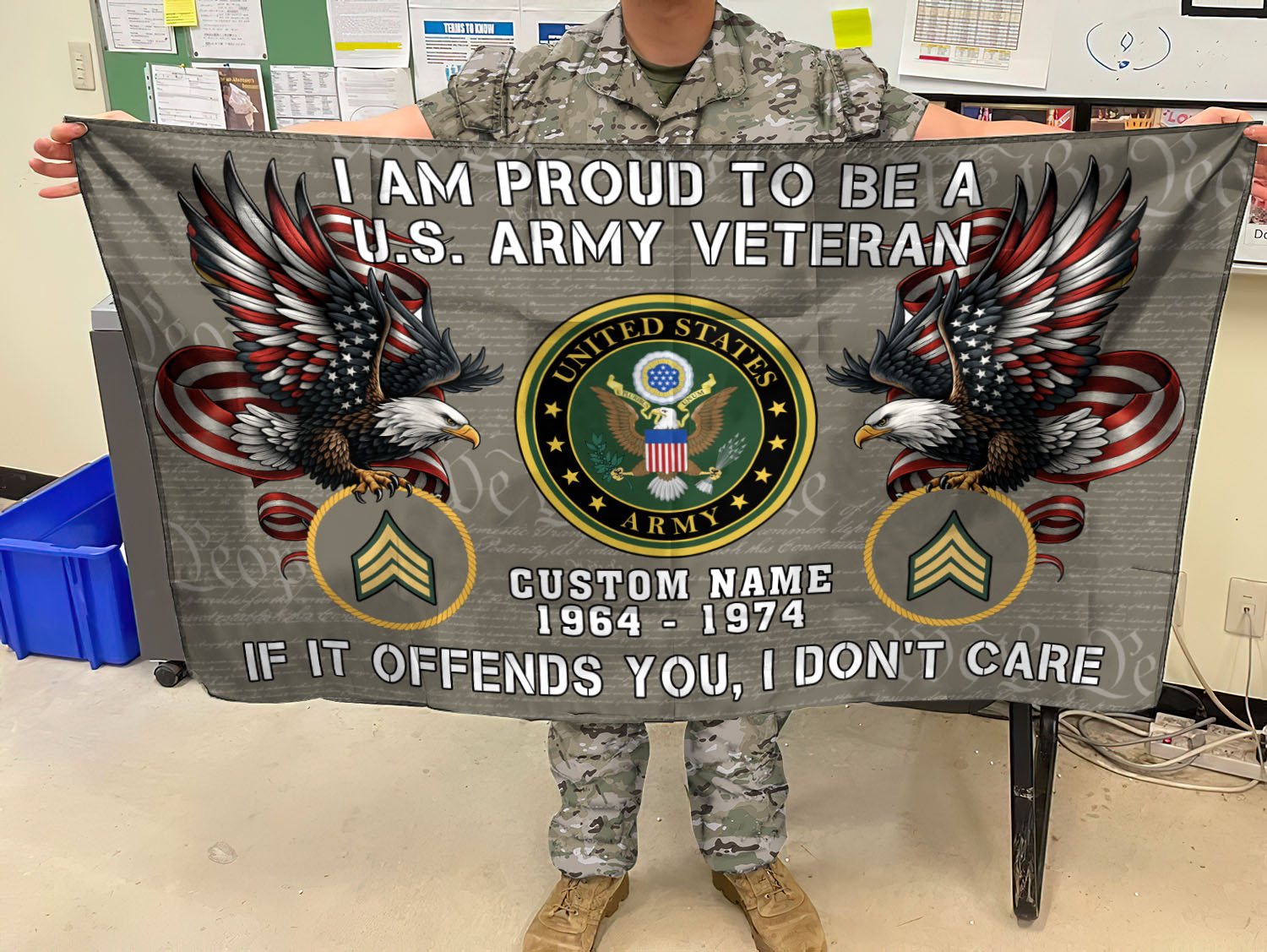 US Army, Defender of Freedom - Flying Flag 3×5 Feet(90×150 Cm) - Image 3