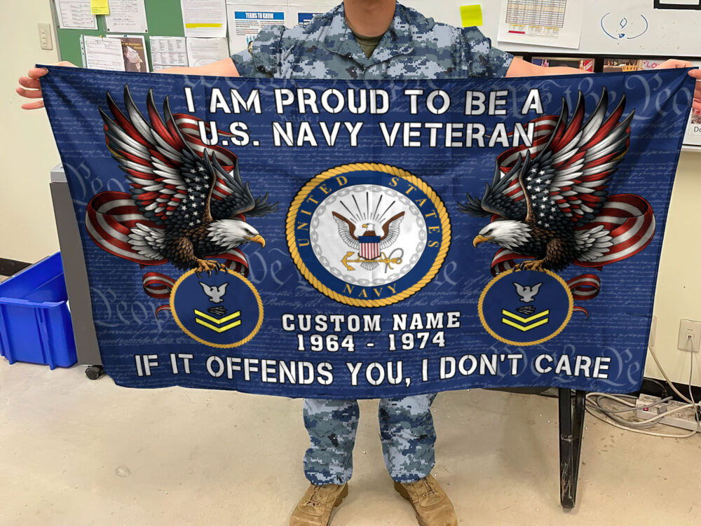 US Navy, American By Birth, Veteran By Choice - Flying Flag 4×6 Feet(123×183 Cm) - Image 3