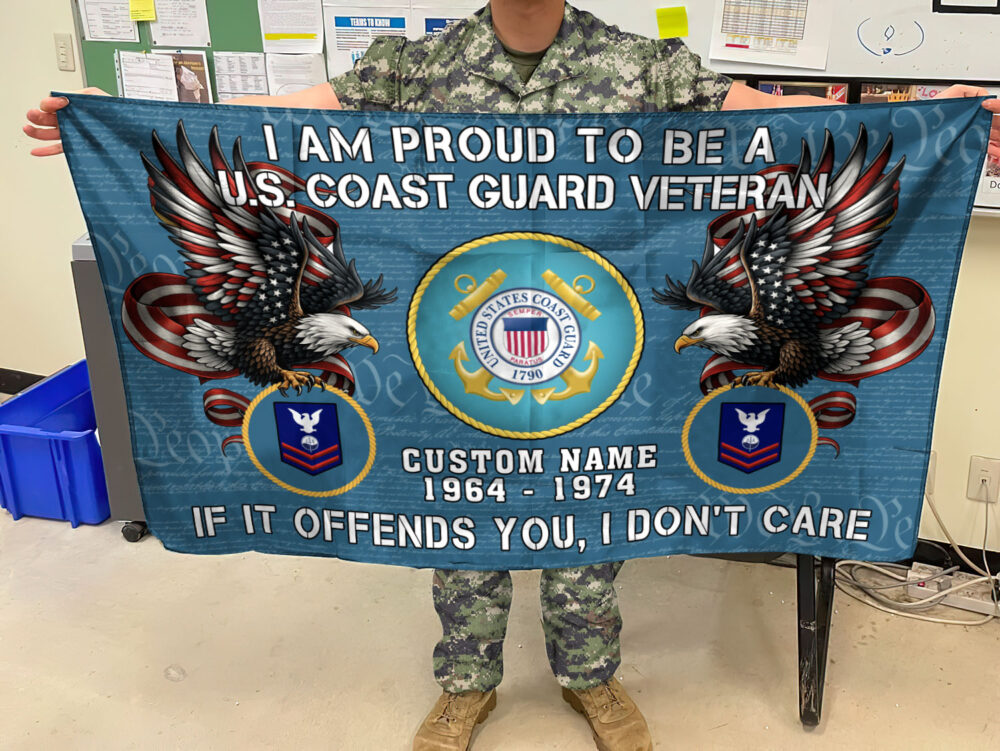 US Coast Guard, Honoring All Who Served - Flying Flag 3×5 Feet(90×150 Cm) - Image 3
