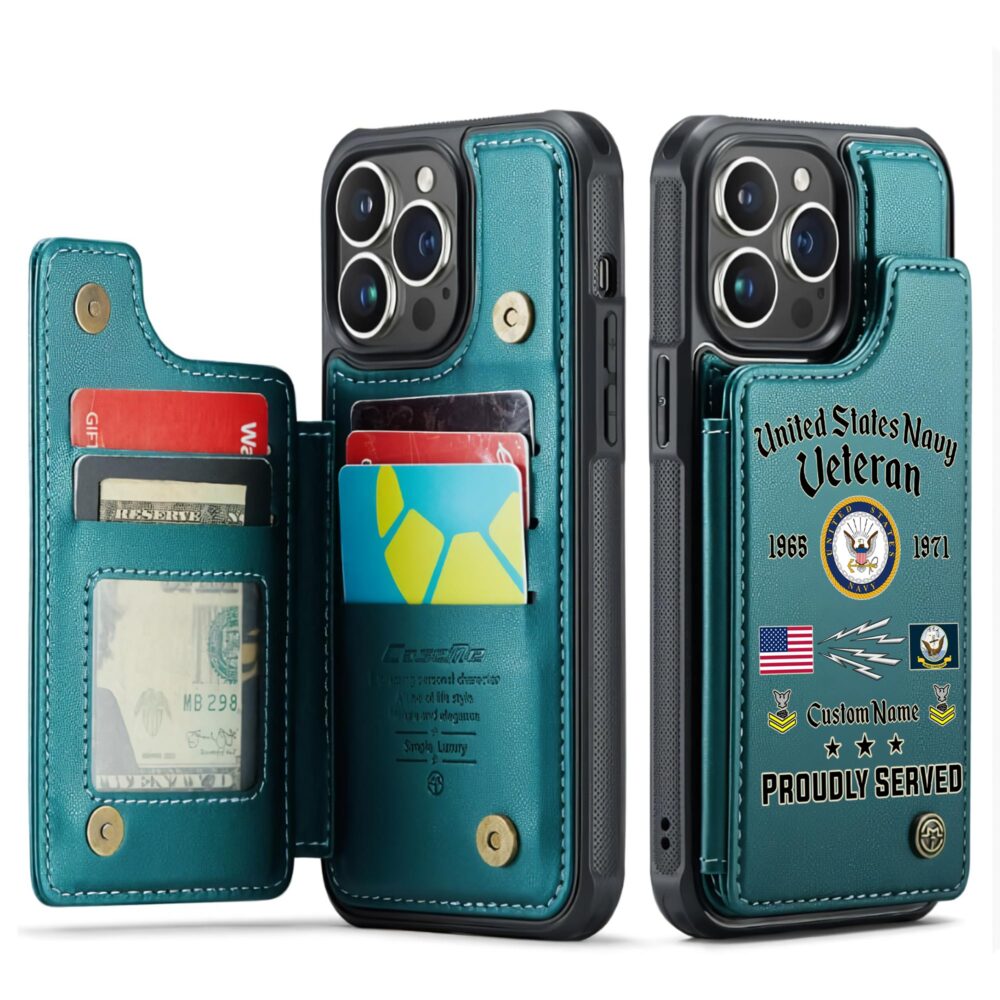 Navy Rating, E 6 Gold - Leather Flip Phone Case - Image 5