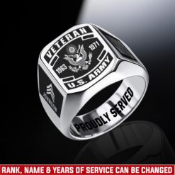US Army, E 4 Army Corporal - Engraved Men's Ring