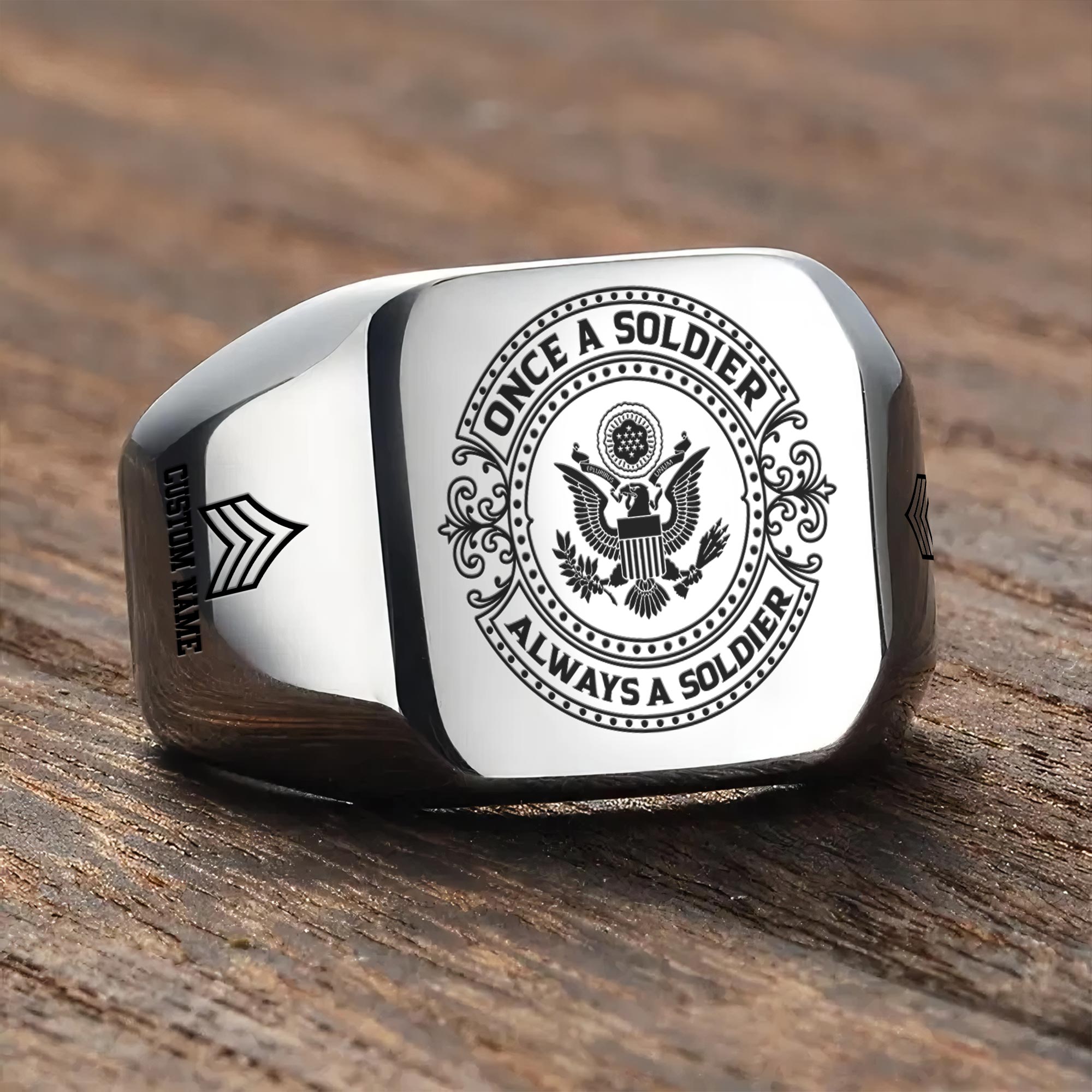 US Army, O 4 Army Major - Engraved Men's Ring - Image 3