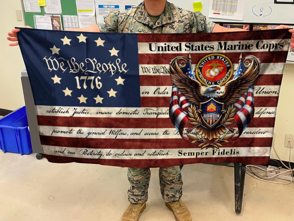 US Marine Corps, Defender of Freedom - Flying Flag 2×3 Feet(60×90 Cm) - Image 2