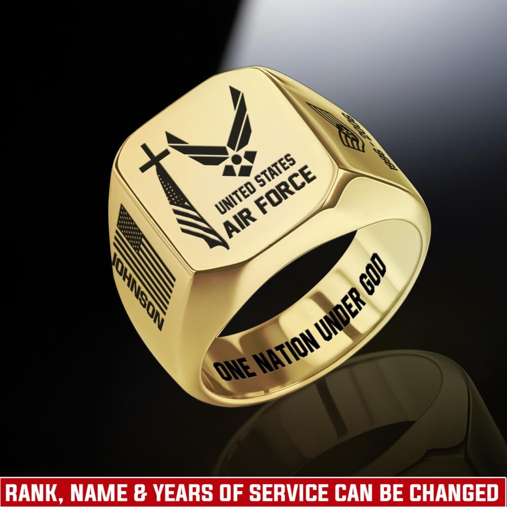 US Air Force , Served With Pride - Engraved Men's Ring