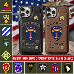 Army Division, O 4 Army Major - Leather Flip Phone Case