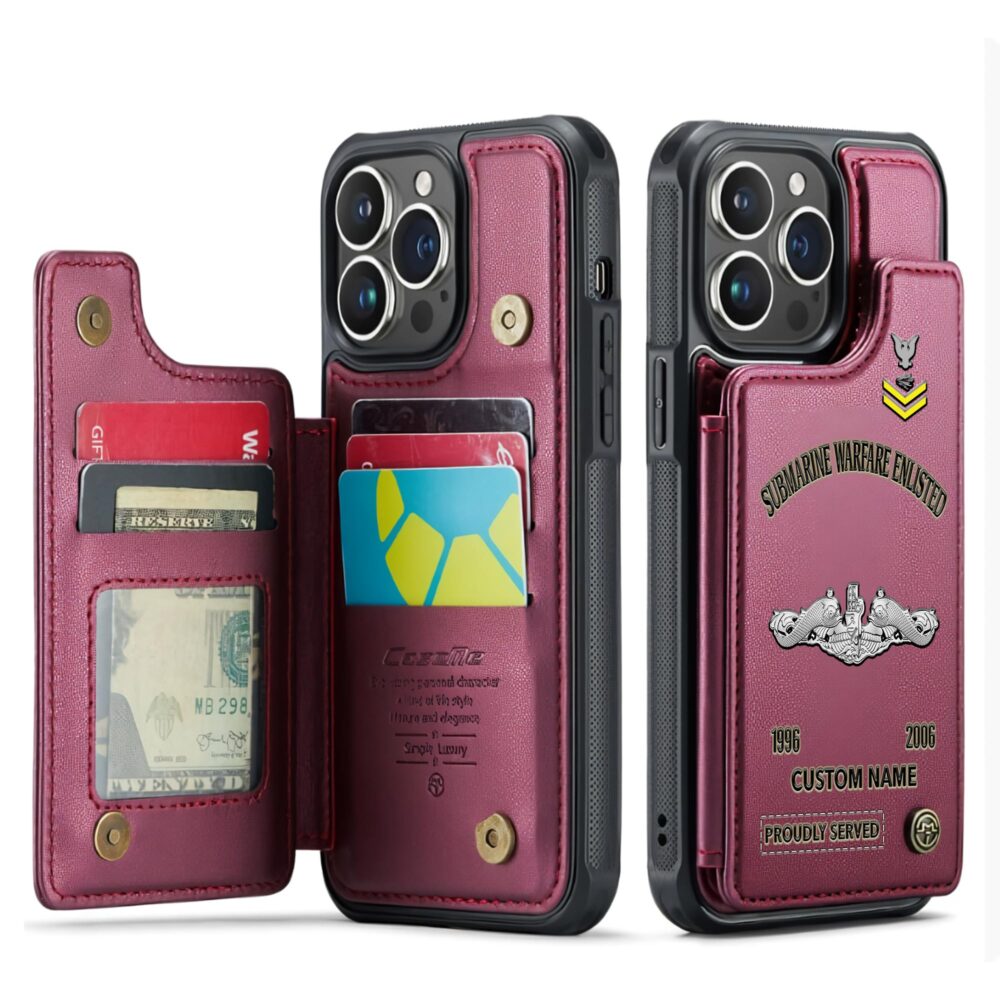 Navy Badge, Life And Pride - Leather Flip Phone Case - Image 4
