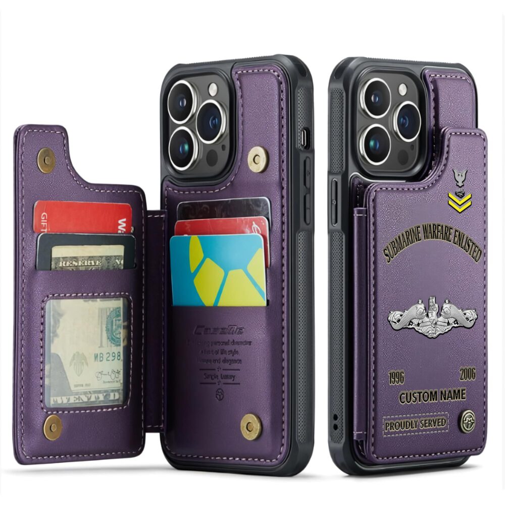 Navy Badge, Life And Pride - Leather Flip Phone Case - Image 6