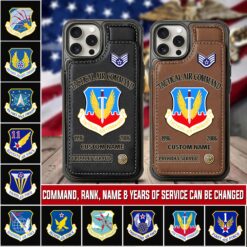 Air Force Command, E 8 Air Force First Sergeant - Leather Flip Phone Case