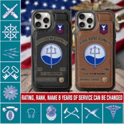Coast Guard Rating, Proud To Have Served - Leather Flip Phone Case