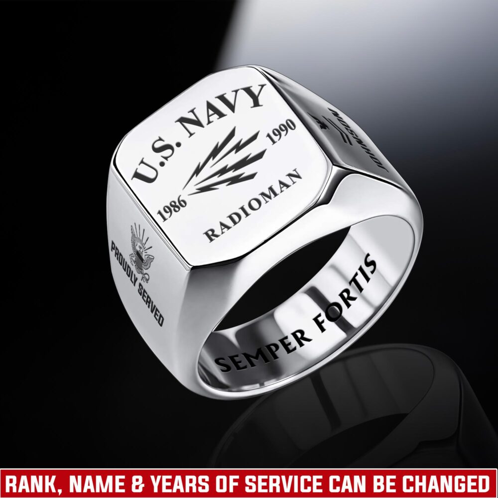 Navy Rating, Defender of Freedom - Engraved Men's Ring
