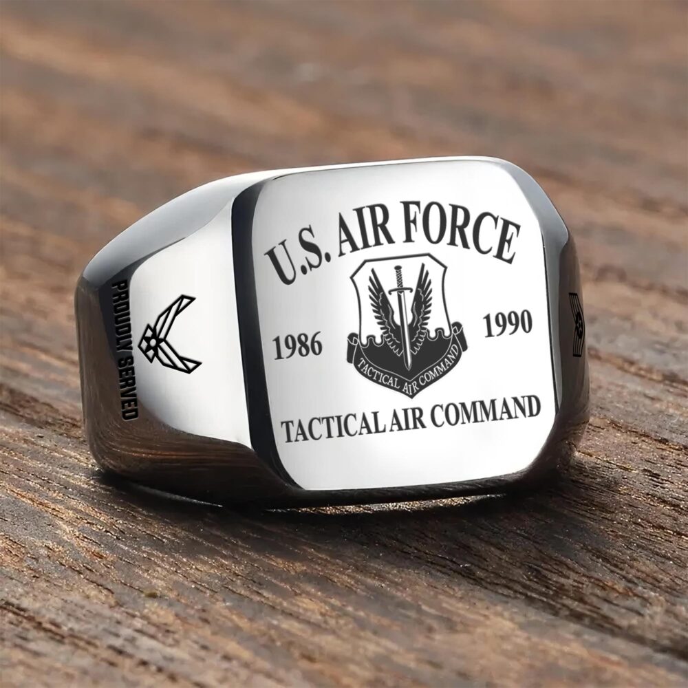 Air Force Command, Once An Airman, Always An Airman - Engraved Men's Ring - Image 3