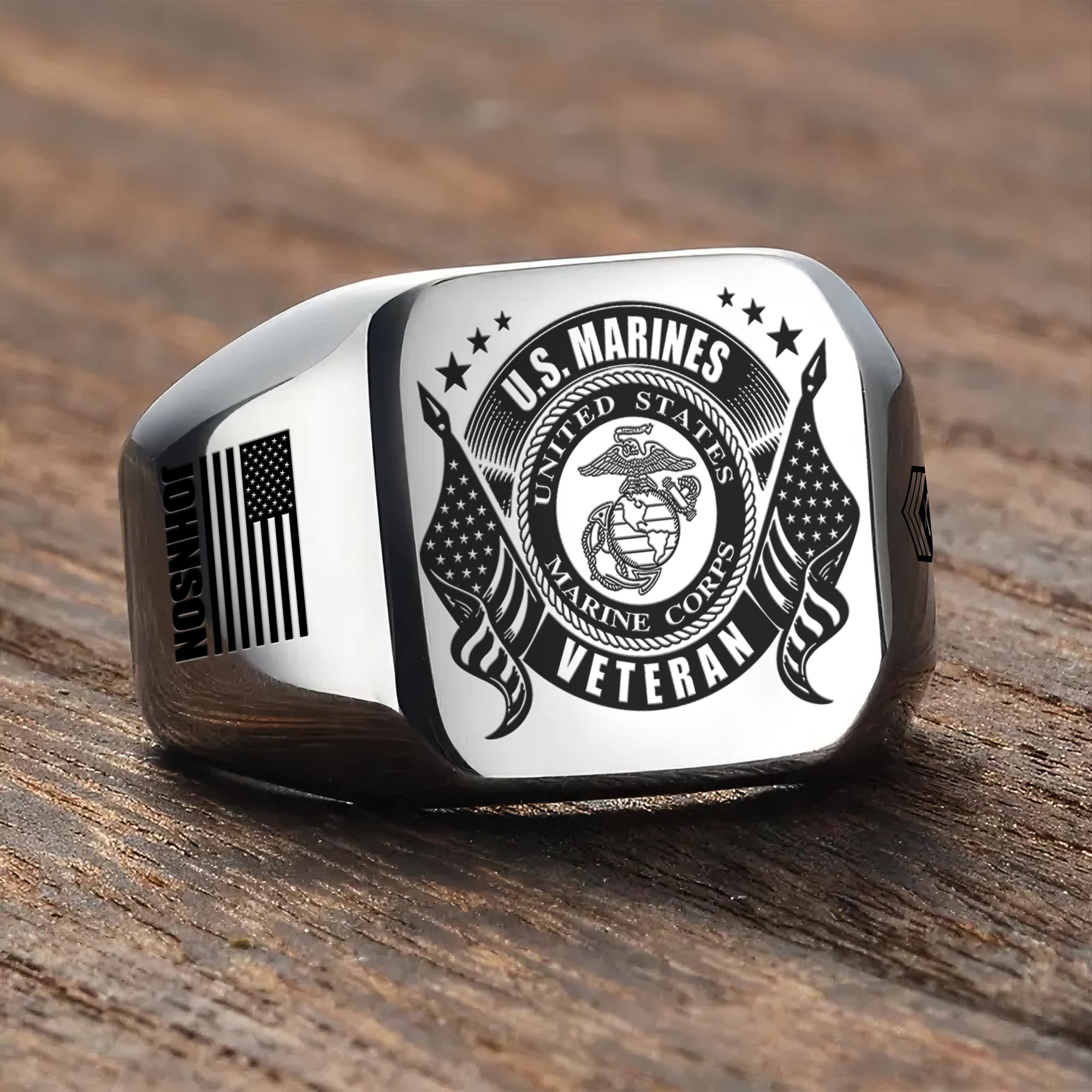 US Marine Corps, All Gave Some, Some Gave All - Engraved Men's Ring - Image 3