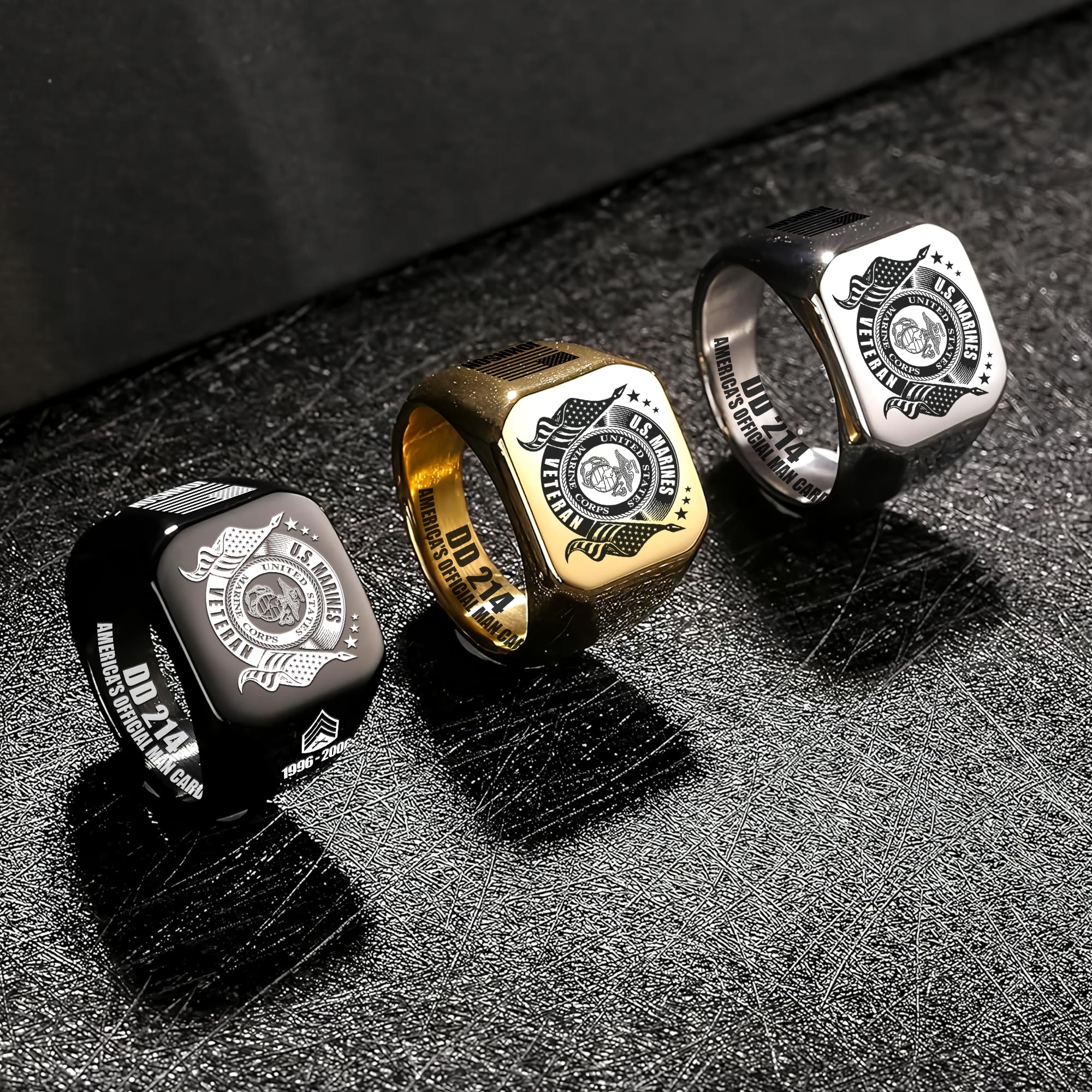 US Marine Corps, All Gave Some, Some Gave All - Engraved Men's Ring - Image 7