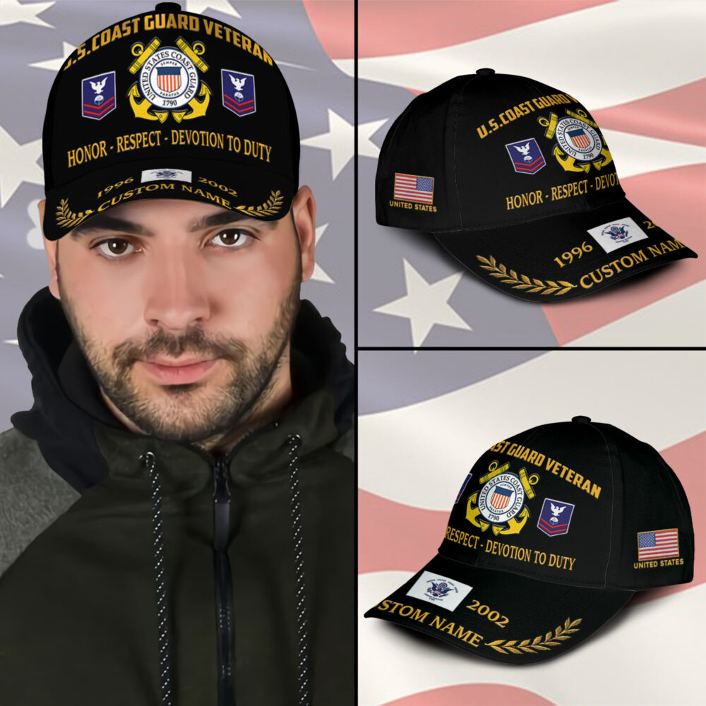 US Coast Guard, E 3 White - Classic Cap - Image 3