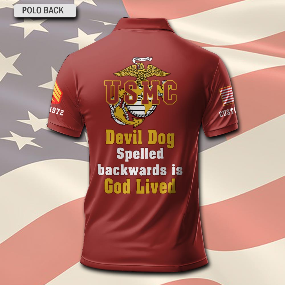 US Marine Corps, Served With Pride - Polo Shirt - Image 3