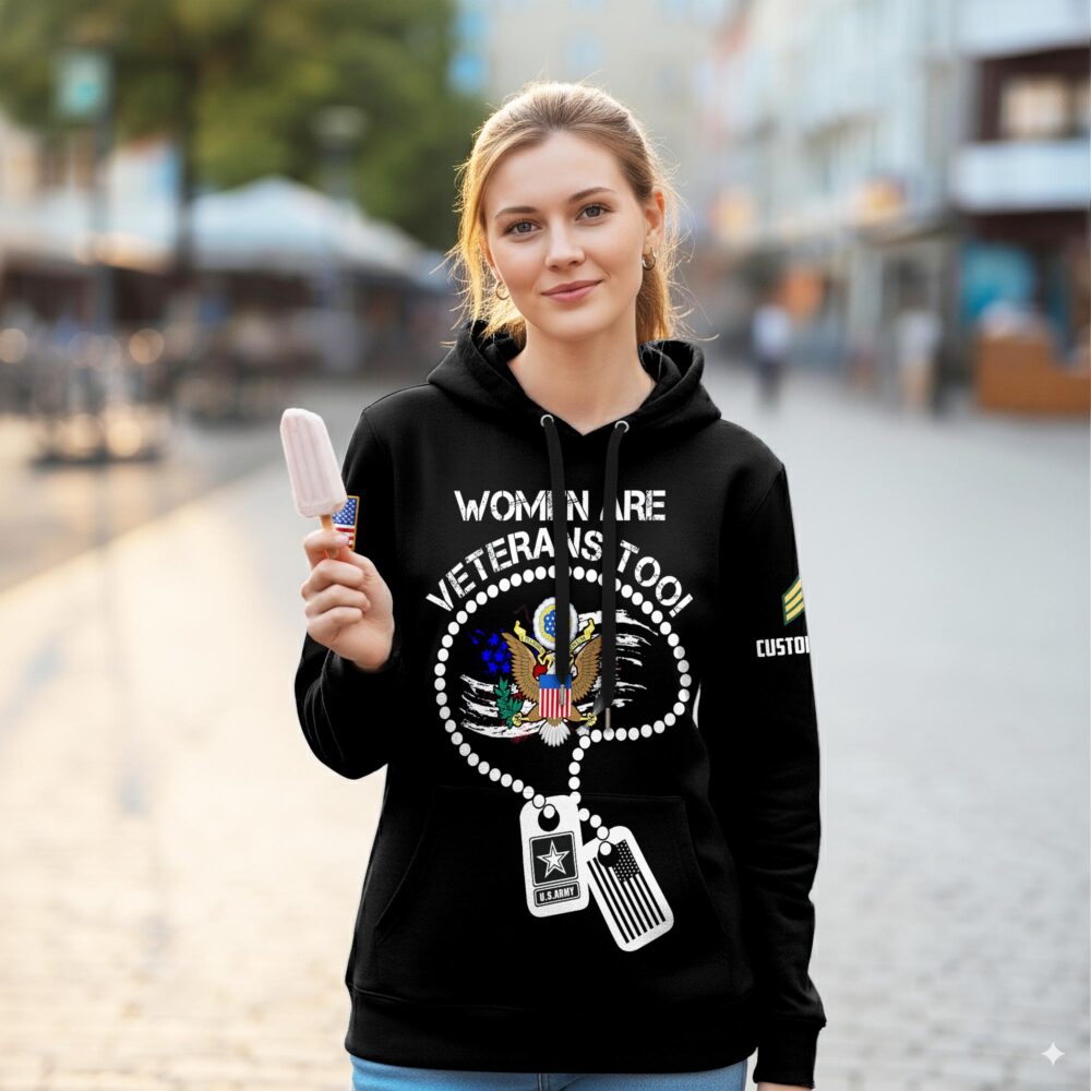 US Army, Honoring All Who Served - Women Hoodie - Image 2