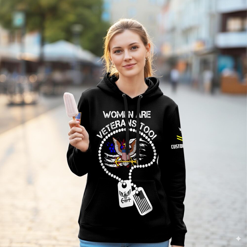 US Navy, E 3 White - Women Hoodie - Image 2