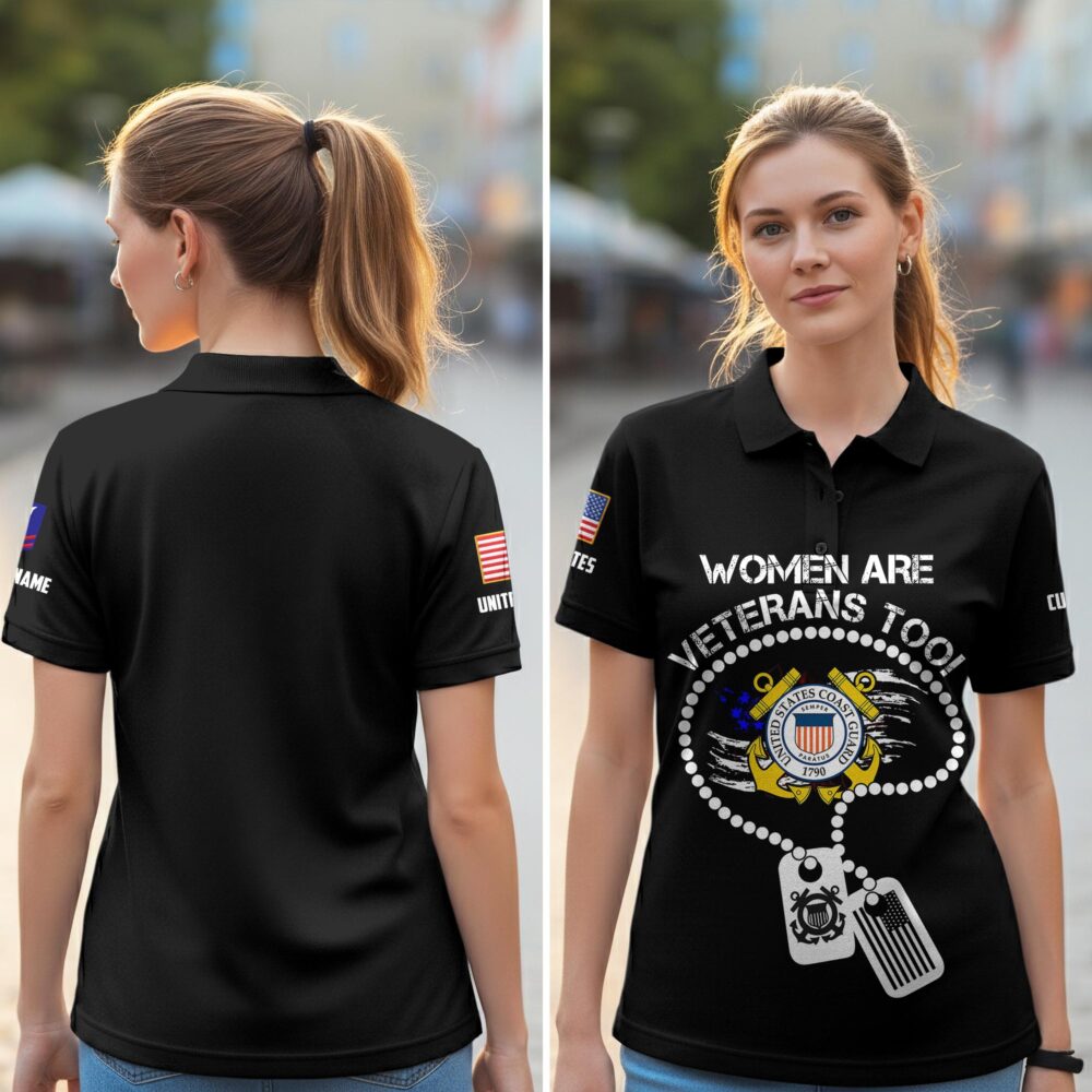 US Coast Guard, Honor The Fallen - Women Polo Shirt