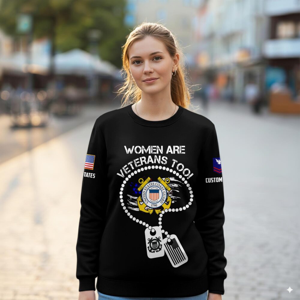 US Coast Guard, E 3 Red - Women Sweatshirt - Image 2