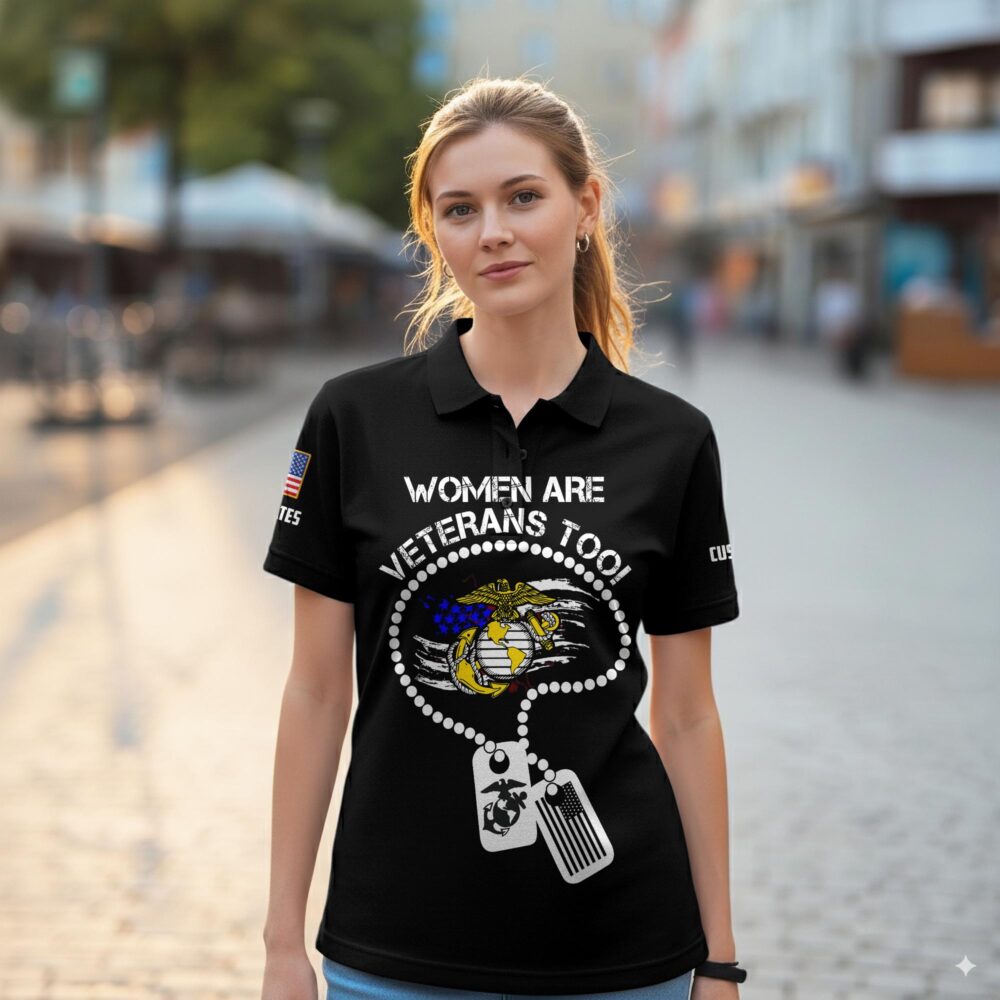 US Marine Corps, Freedom Isn't Free - Women Polo Shirt - Image 2
