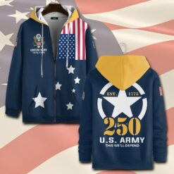 US Army, Land Of The Free, Because Of The Brave - Zip Hoodie