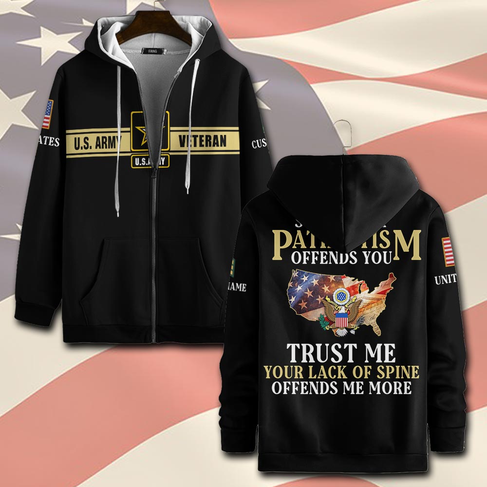 US Army, Proud To Have Served - Zip Hoodie