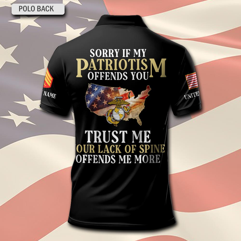US Marine Corps, All Gave Some, Some Gave All - Polo Shirt - Image 3