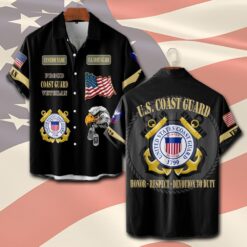 US Coast Guard, No One Gets Left Behind - Short Sleeve Button Shirt