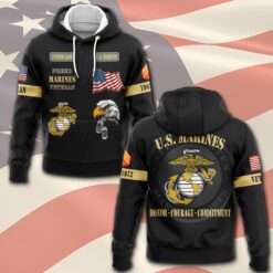 US Marine Corps, Proud Veteran - Hoodie
