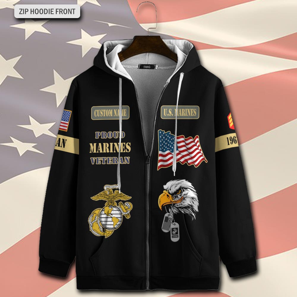 US Marine Corps, All Gave Some, Some Gave All - Zip Hoodie - Image 2