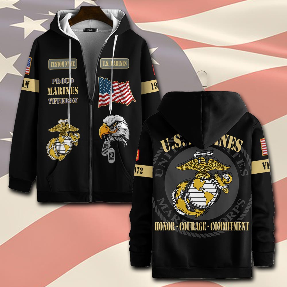 US Marine Corps, All Gave Some, Some Gave All - Zip Hoodie