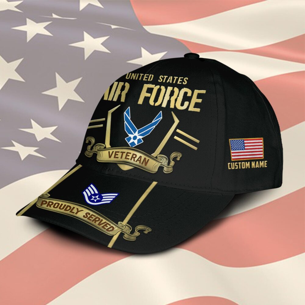 US Air Force, American By Birth, Veteran By Choice - Classic Cap - Image 2