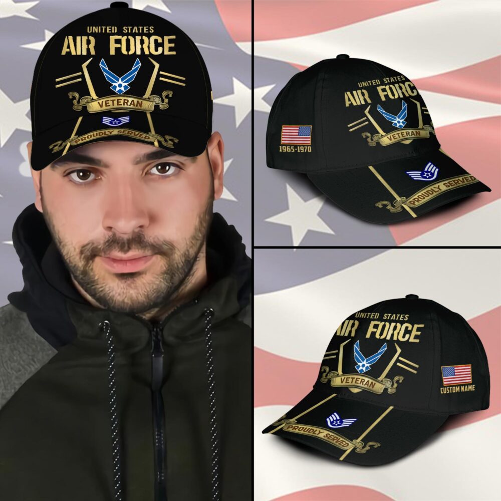 US Air Force, American By Birth, Veteran By Choice - Classic Cap - Image 3
