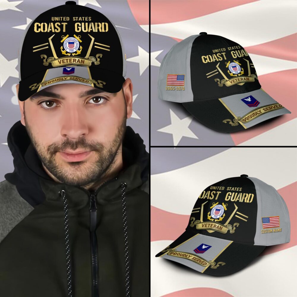 US Coast Guard, E 4 Gold - Classic Cap - Image 3