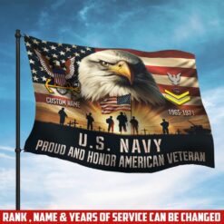 US Navy, E 3 White - Flying Flag 3×5 Feet(90×150 Cm)