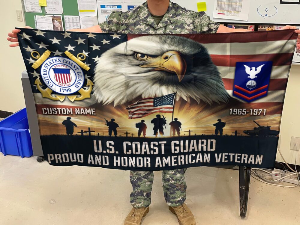 US Coast Guard, Duty, Honor, Country - Flying Flag 4×6 Feet(123×183 Cm) - Image 3