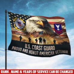 US Coast Guard, E 7 Red - Flying Flag 3×5 Feet(90×150 Cm)